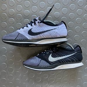 Nike Flyknit Racer - Men’s Size 9 - Black/White